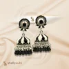 Oxidized Silver black-white color jhumka for women and girls for party wear new collection 2026