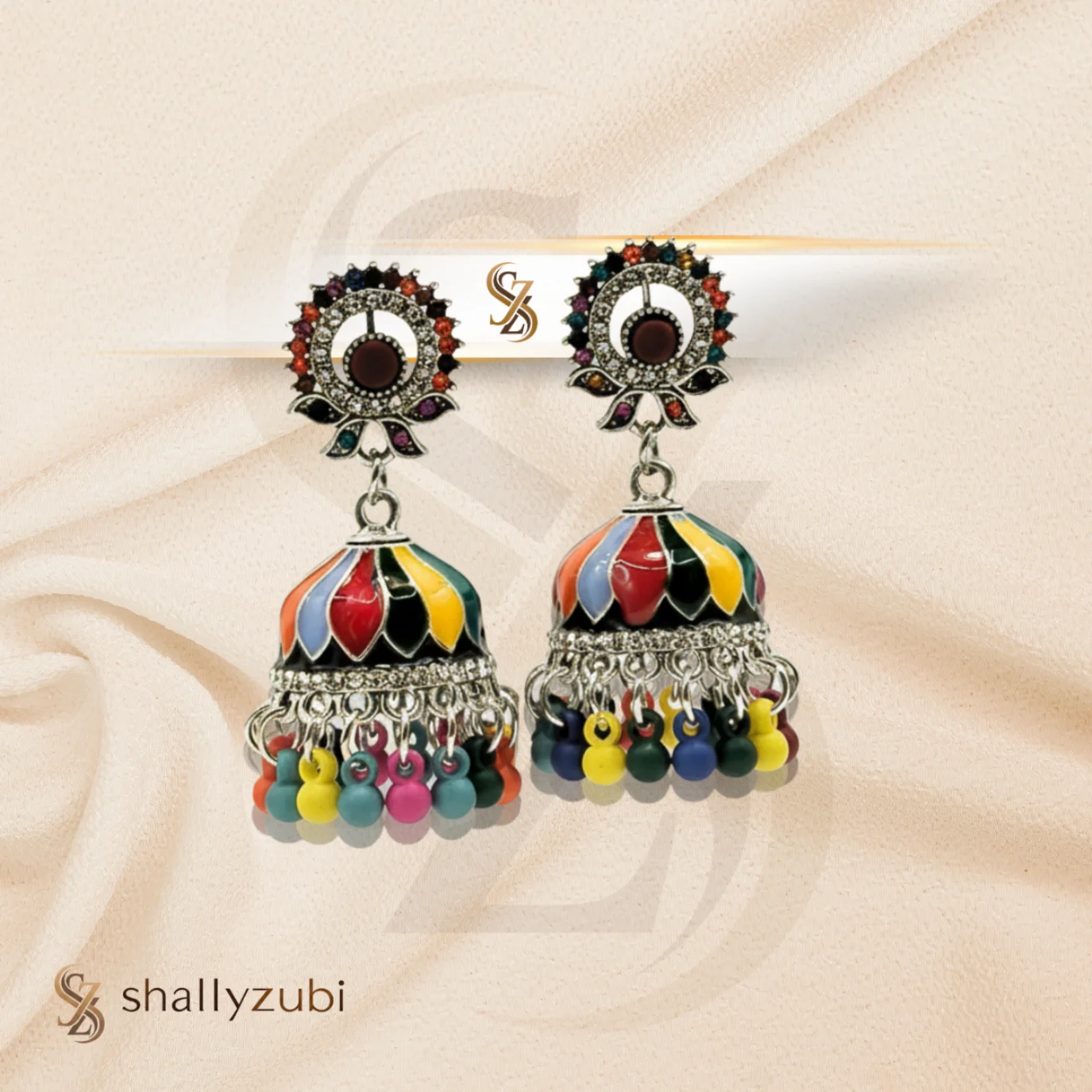 Oxidized Silver multi-color jhumka for women and girls for party wear new collection 2026