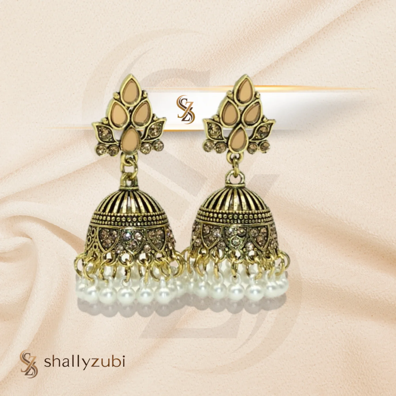 yellow golden jhumka order online