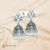 Silver-white jhumka stainless-steel-bell shaped