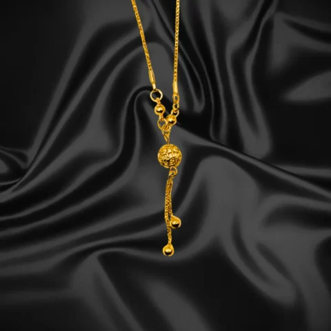 golden color locket chain