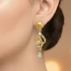Gold-plated drop earrings Design 1
