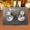 Sea shell Grey Ear stud Earrings | shallyzubi earrings