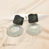 Sea shell Black Ear stud Earrings