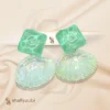 Sea shell Ear green stud Earrings