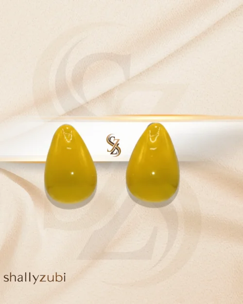 Yellow Jade Grop Earrings