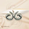 silver stainless Spiral studs tops