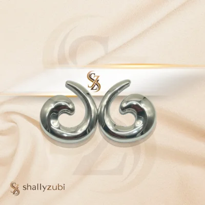 silver stainless Spiral studs tops