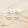 off-white pearls gold plated earring studs / tops
