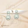 off-white pearls silver plated earring studs / tops
