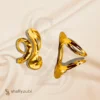 Riding the Waves, gold plated ear cuff adjustable ring