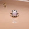 Pink stone silver ring | With Ring-Box
