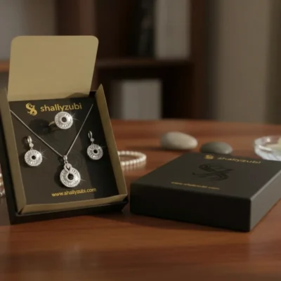 white jewelry set With Box