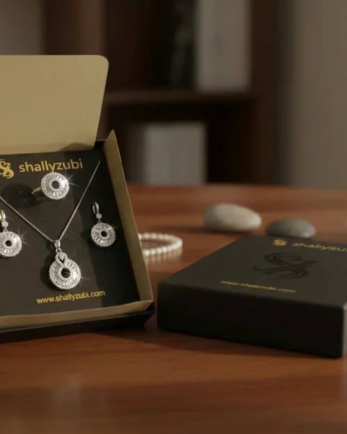 white jewelry set With Box