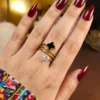 Stainless steel ring spring two layer | with ring-box