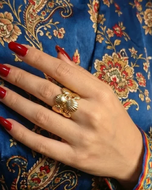 Stainless steel Shell double Shape Ring | With Ring-box