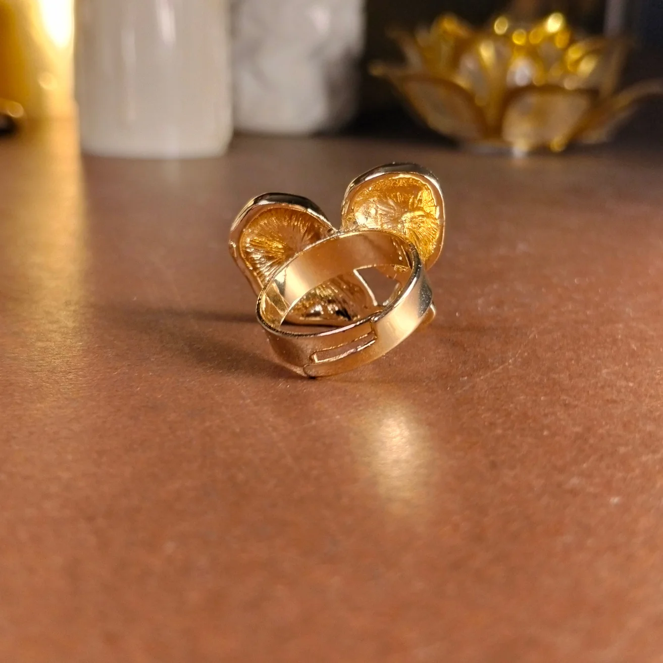 Green- White gold plated ring | with ring-box - Image 4