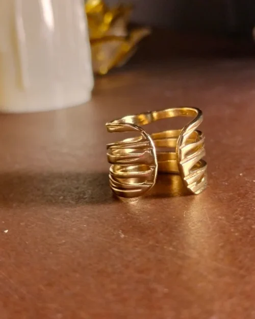 Multi layer stainless steel ring | With Ring-box
