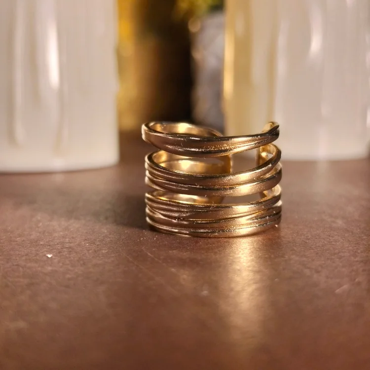 Multi layer stainless steel ring | With Ring-box