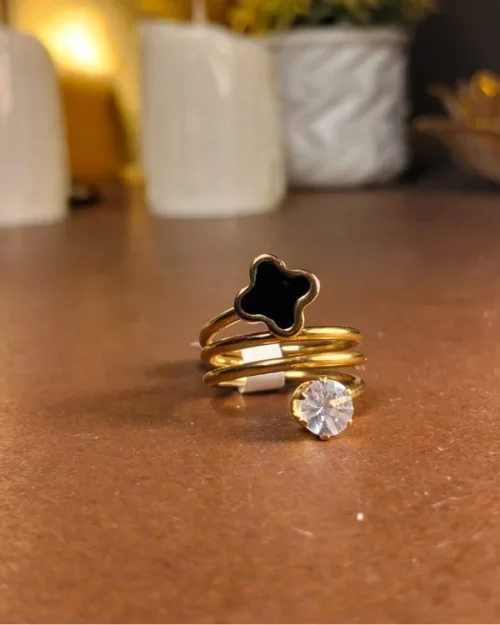 Stainless steel ring spring two layer | with ring-box