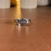 Silver Stainless steel heart shape double layer ring | with ring-box
