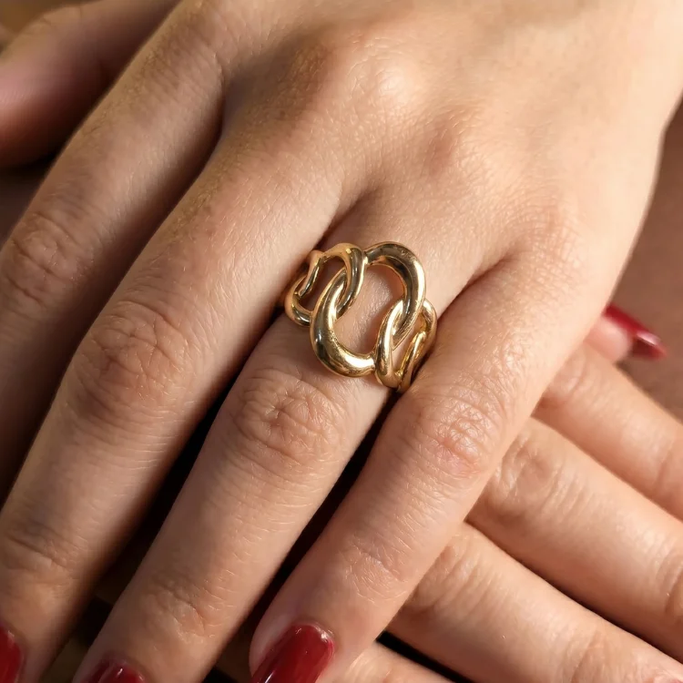 Gold-plated anti-tarnish ring | With Ring-box