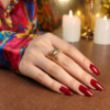 Butterfly waved gold plated ring | with Ring-Box