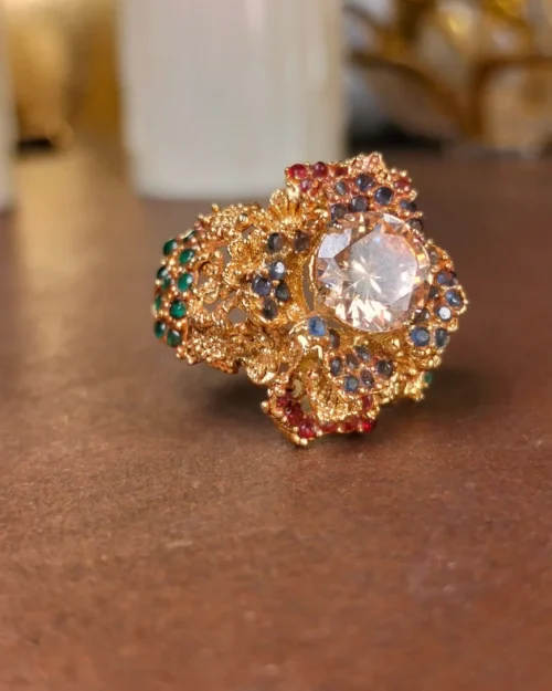 Turkish Bridal and traditional wear ring multicolor | with ring box